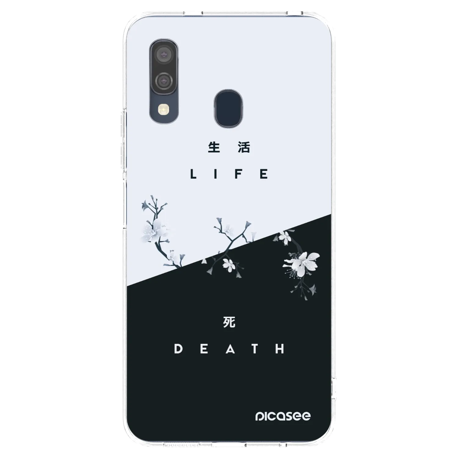 Picasee διαφανής θήκη σιλικόνης Samsung Galaxy A40 A405F - Life - Death