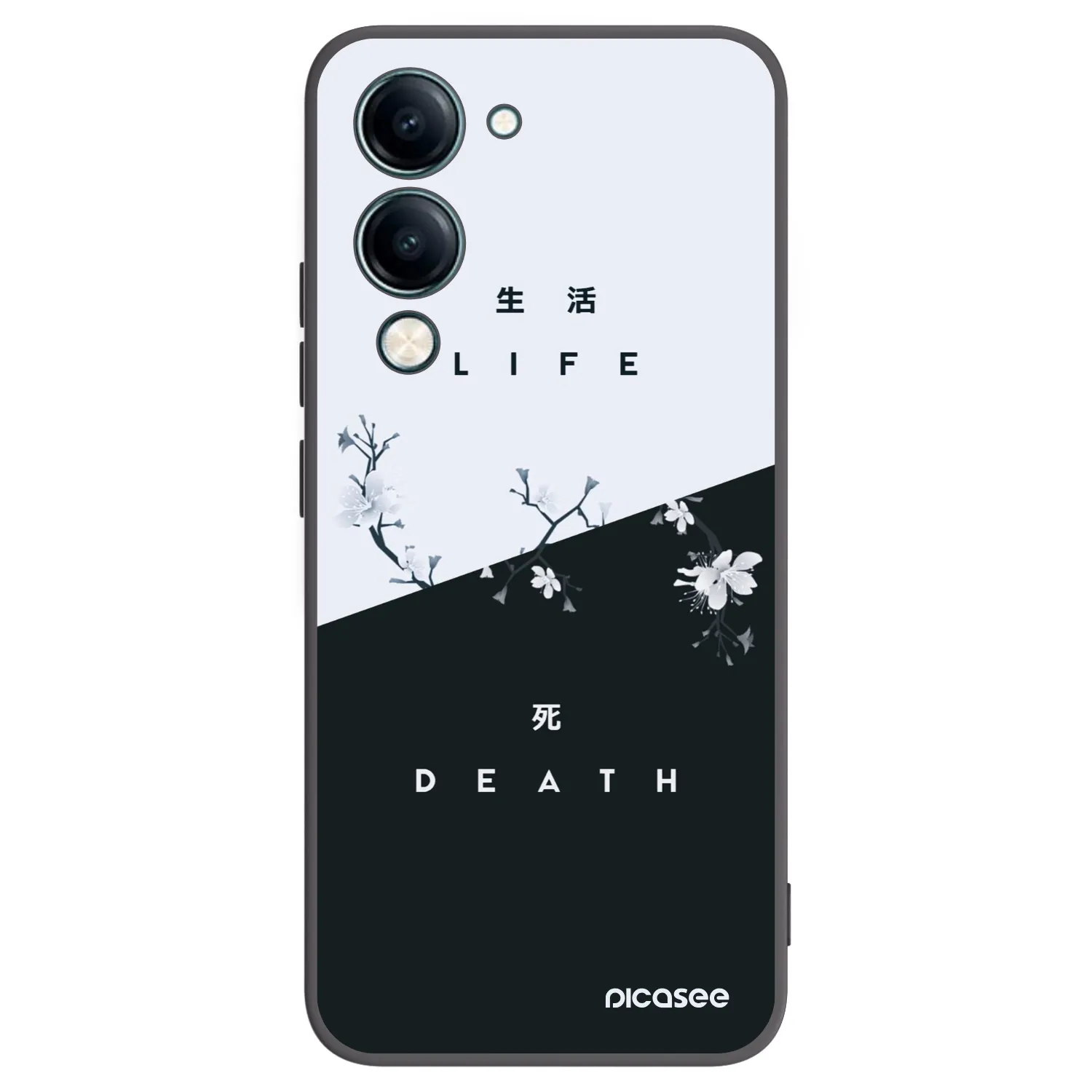 Picasee Μαύρη θήκη σιλικόνης για Vivo Y29s 5G - Life - Death