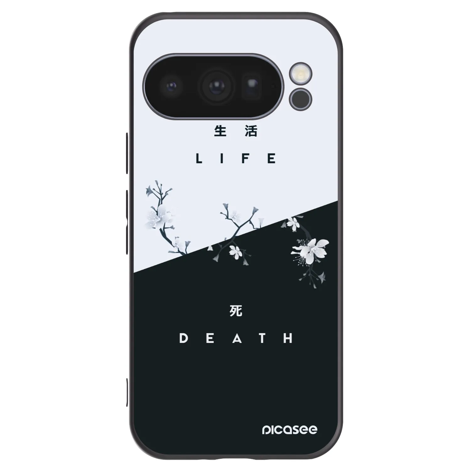Picasee Μαύρη θήκη σιλικόνης για Google Pixel 10 Pro - Life - Death