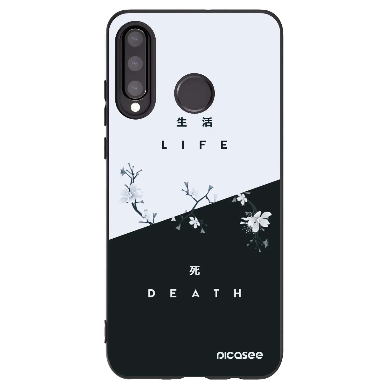 Picasee Μαύρη θήκη σιλικόνης για Huawei P30 Lite - Life - Death