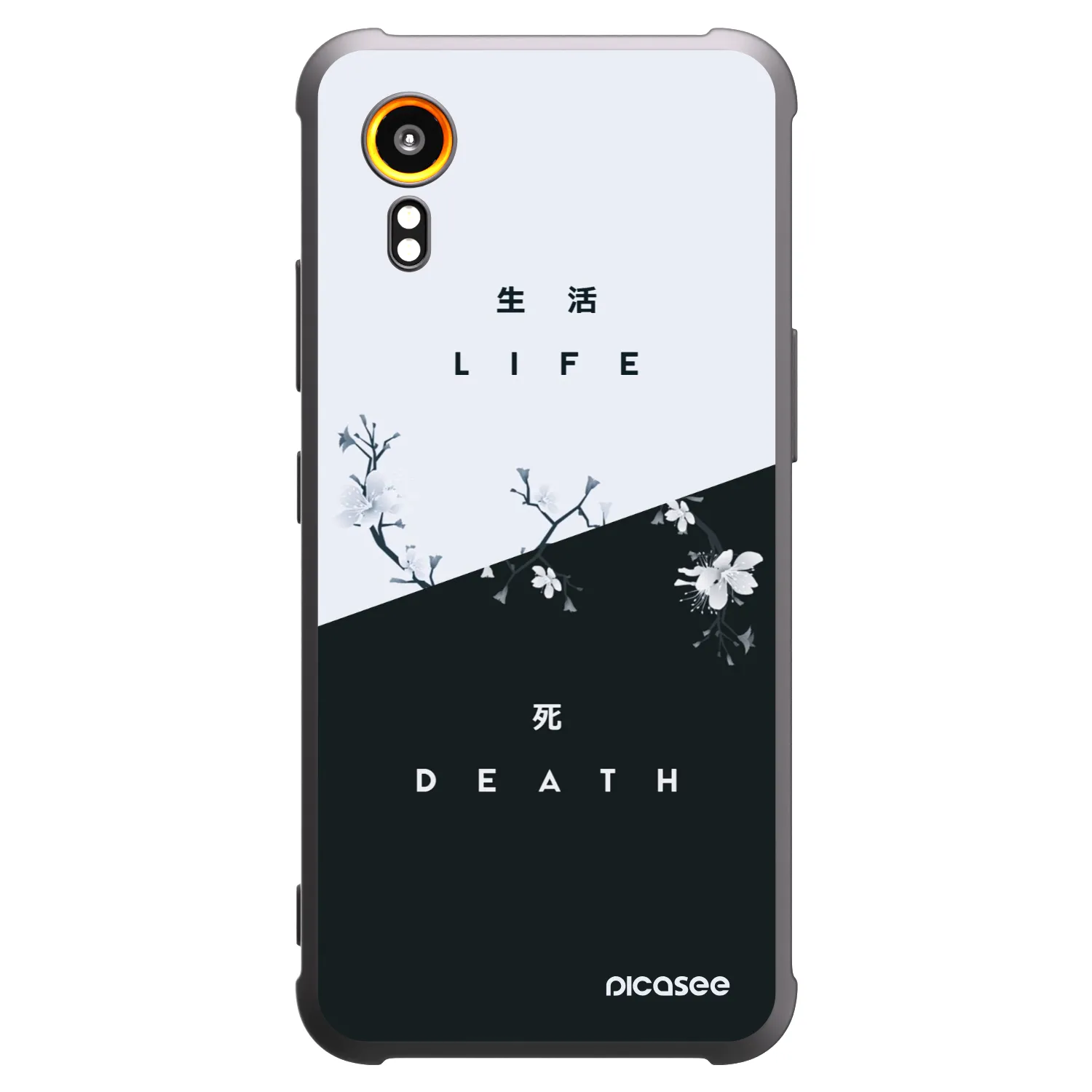 Picasee Μαύρη θήκη σιλικόνης για Samsung Galaxy Xcover 7 - Life - Death