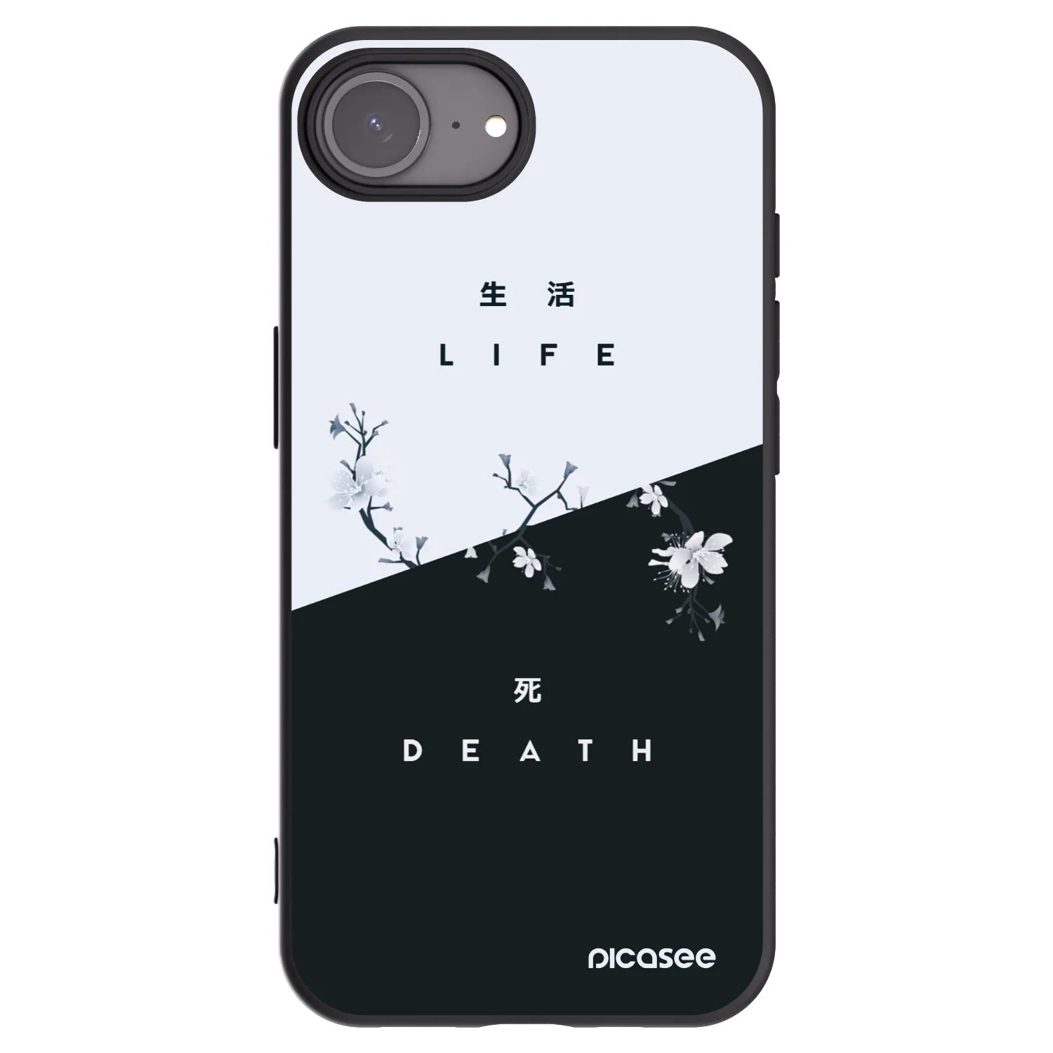 Picasee Μαύρη θήκη σιλικόνης για Apple iPhone 17e - Life - Death