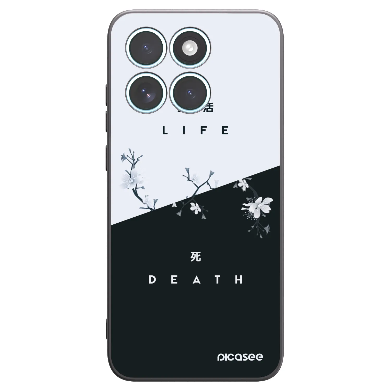 Picasee Μαύρη θήκη σιλικόνης για Motorola Edge 70 Fusion - Life - Death