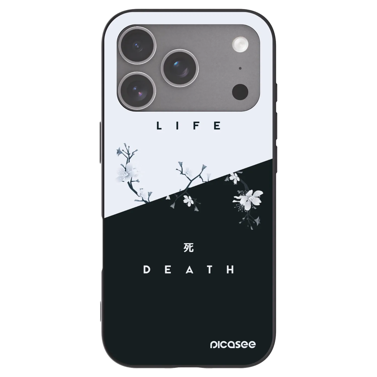 Picasee Μαύρη θήκη σιλικόνης για Apple iPhone 18 Pro - Life - Death