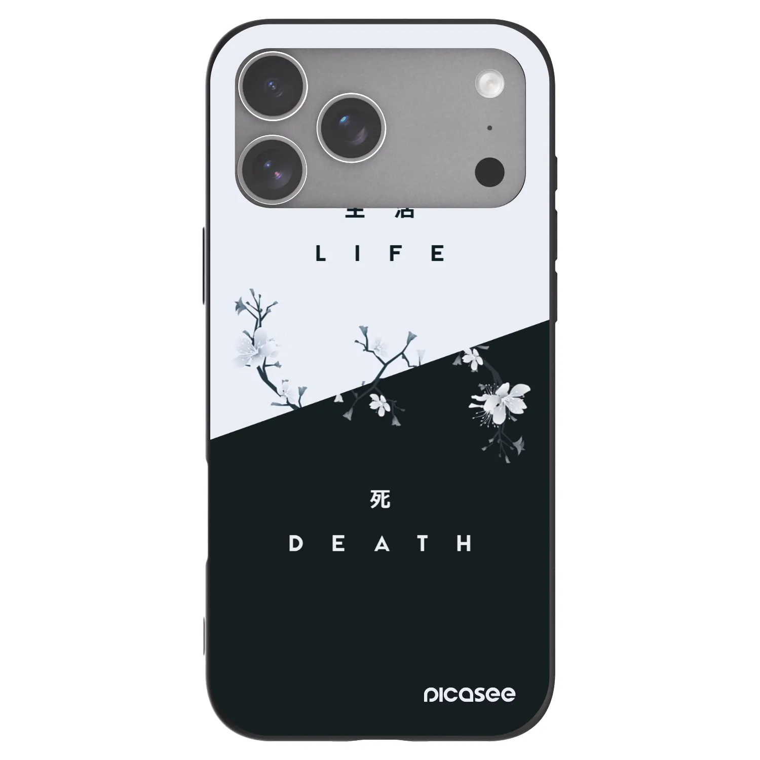 Picasee Μαύρη θήκη σιλικόνης για Apple iPhone 18 Pro Max - Life - Death