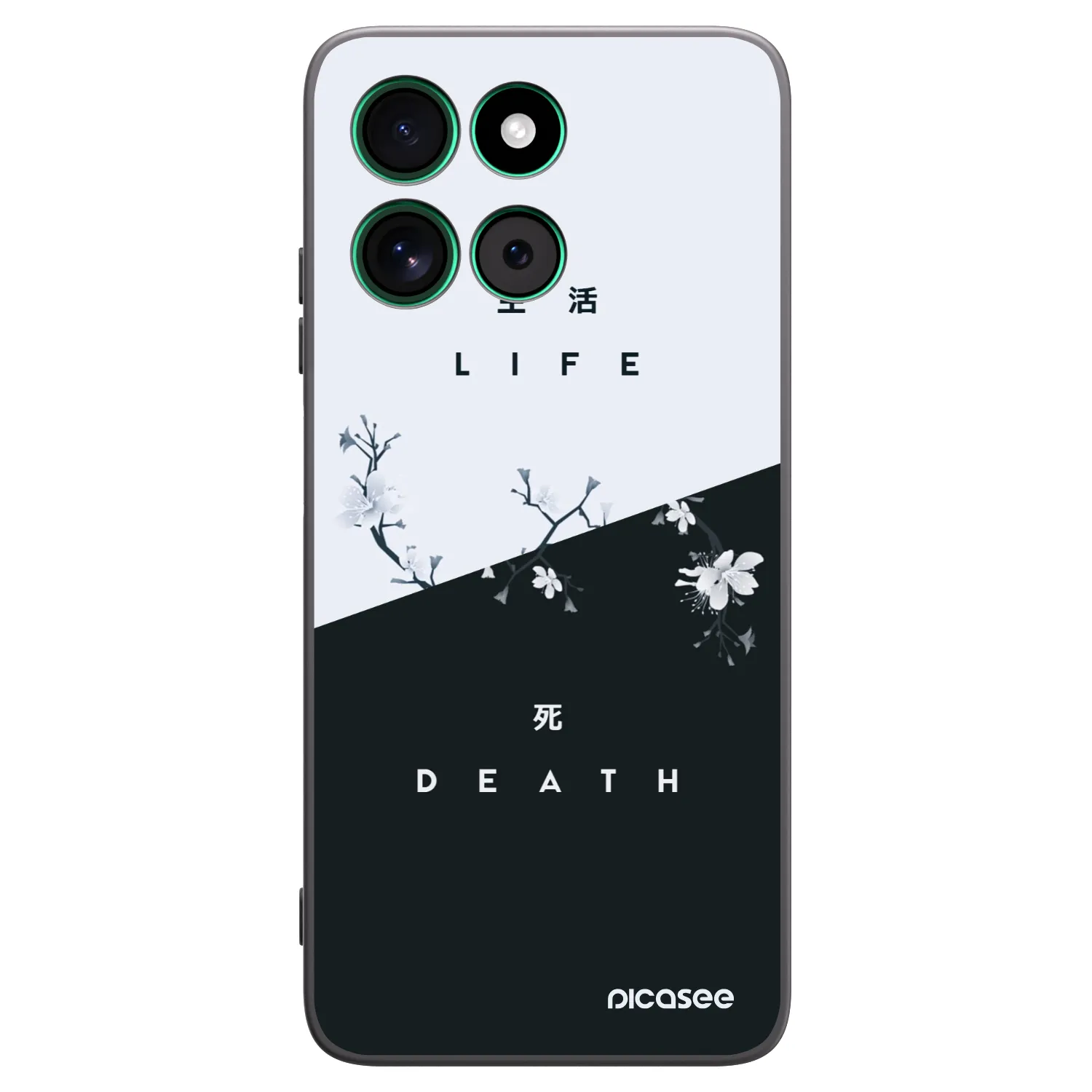 Picasee Μαύρη θήκη σιλικόνης για Motorola Moto G57 Power - Life - Death