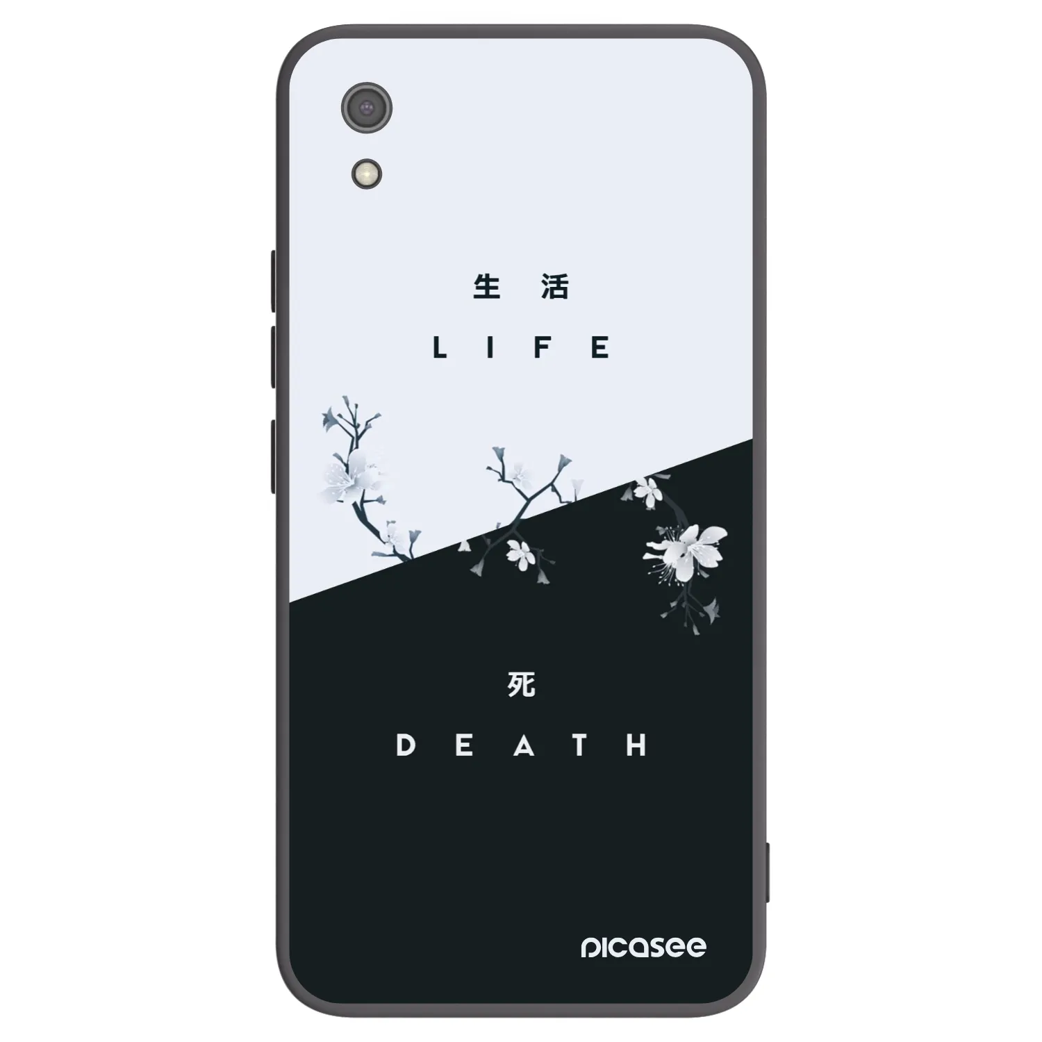 Picasee Μαύρη θήκη σιλικόνης για Xiaomi Redmi 7A - Life - Death