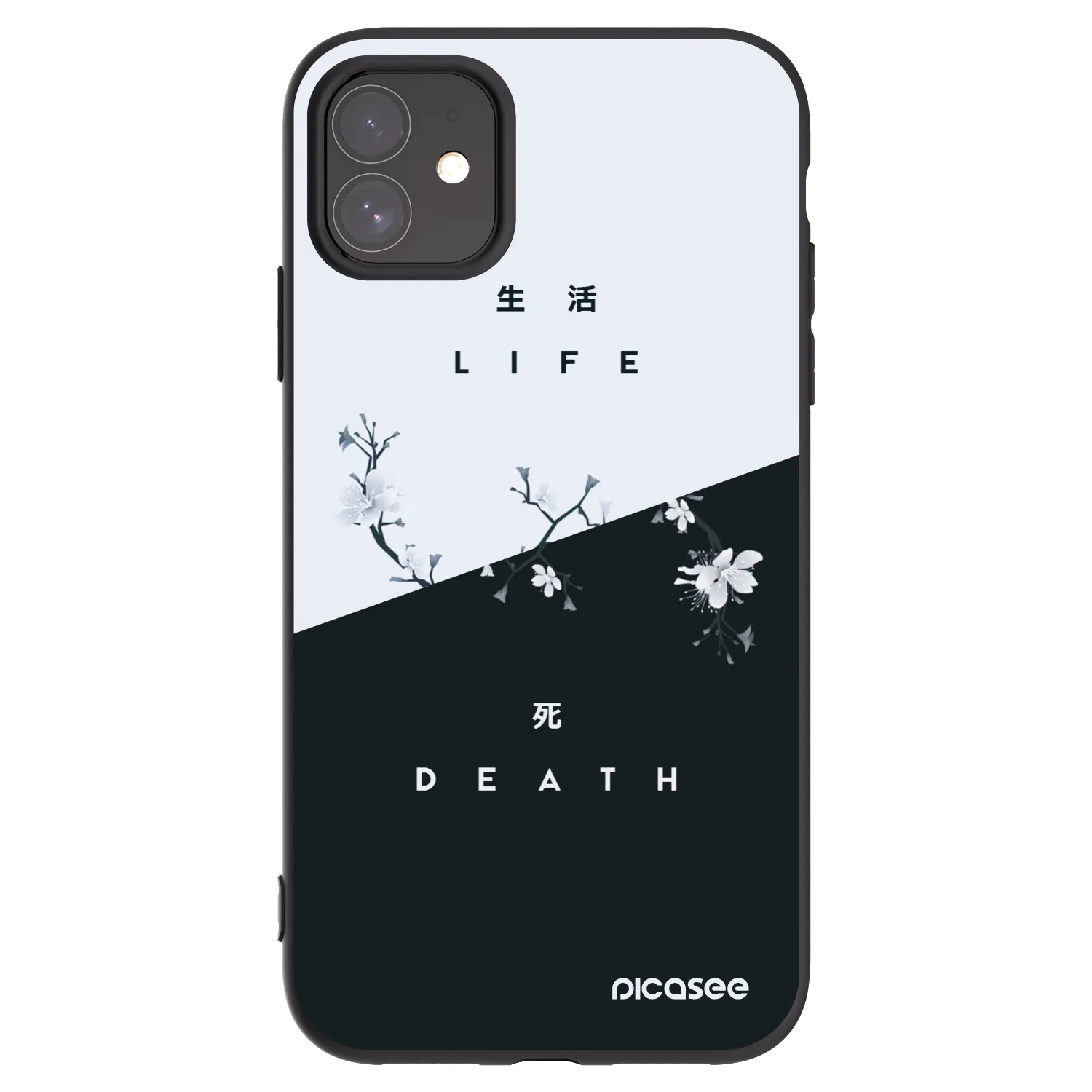 Picasee Μαύρη θήκη σιλικόνης για Apple iPhone 11 - Life - Death