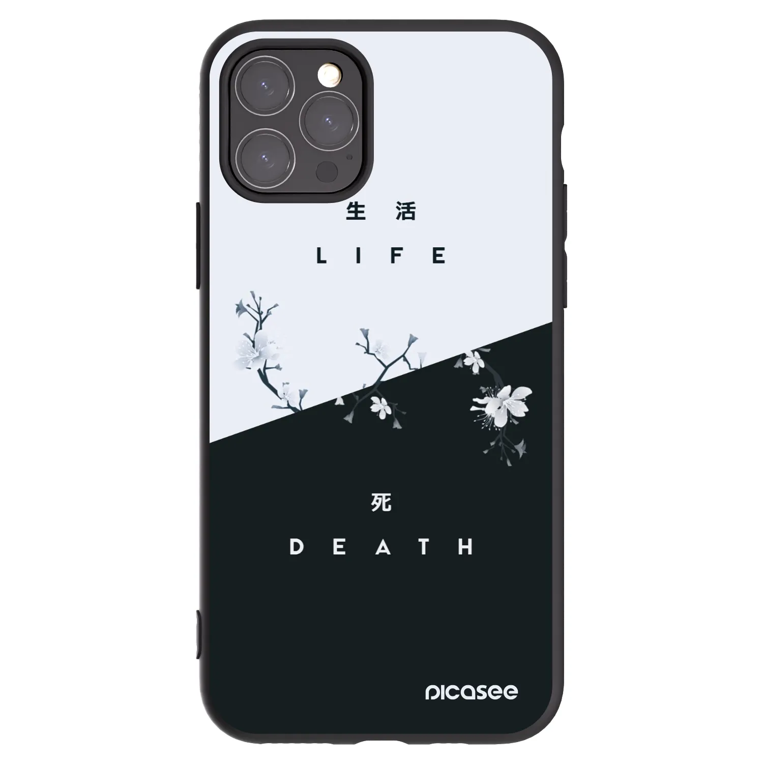 Picasee Μαύρη θήκη σιλικόνης για Apple iPhone 11 Pro - Life - Death
