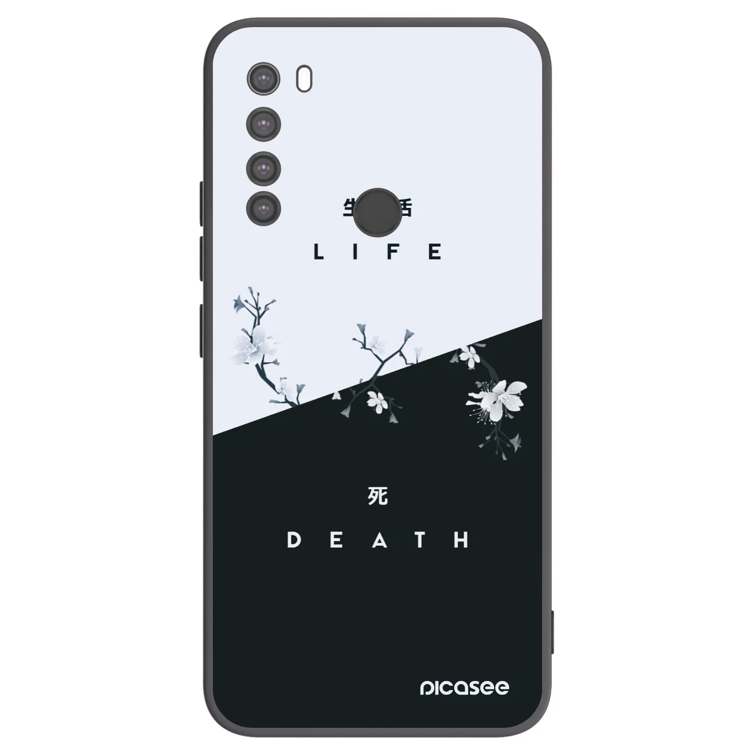 Picasee Μαύρη θήκη σιλικόνης για Xiaomi Redmi Note 8 - Life - Death