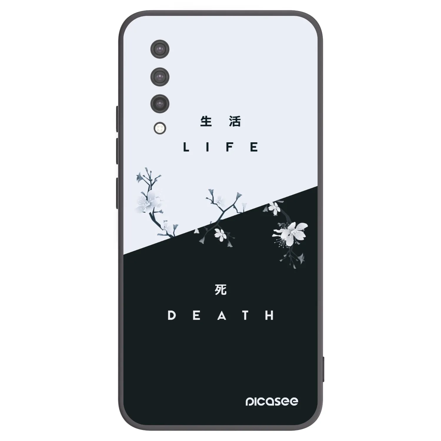 Picasee Μαύρη θήκη σιλικόνης για Xiaomi Mi 9 Lite - Life - Death