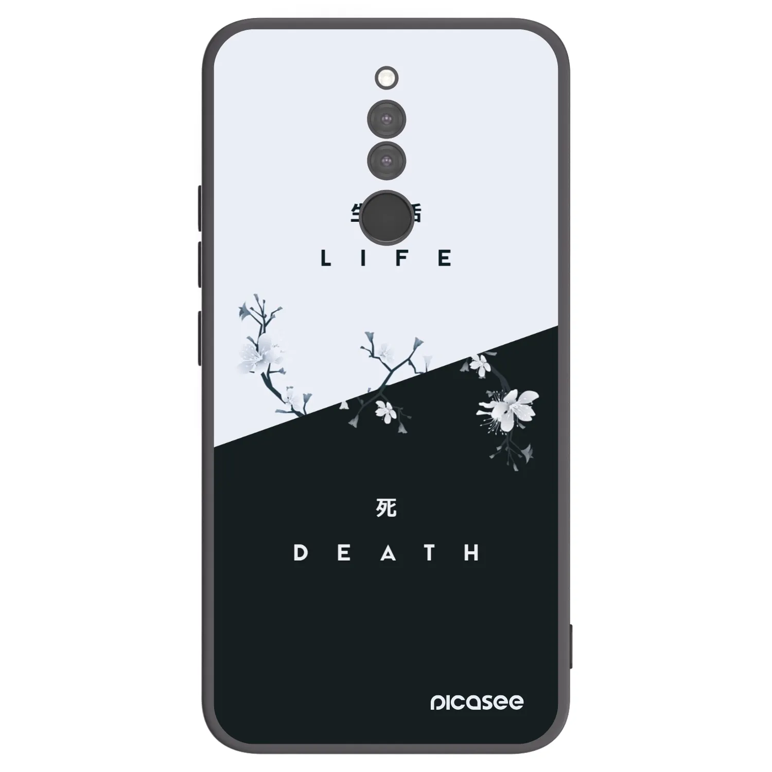 Picasee Μαύρη θήκη σιλικόνης για Xiaomi Redmi 8 - Life - Death