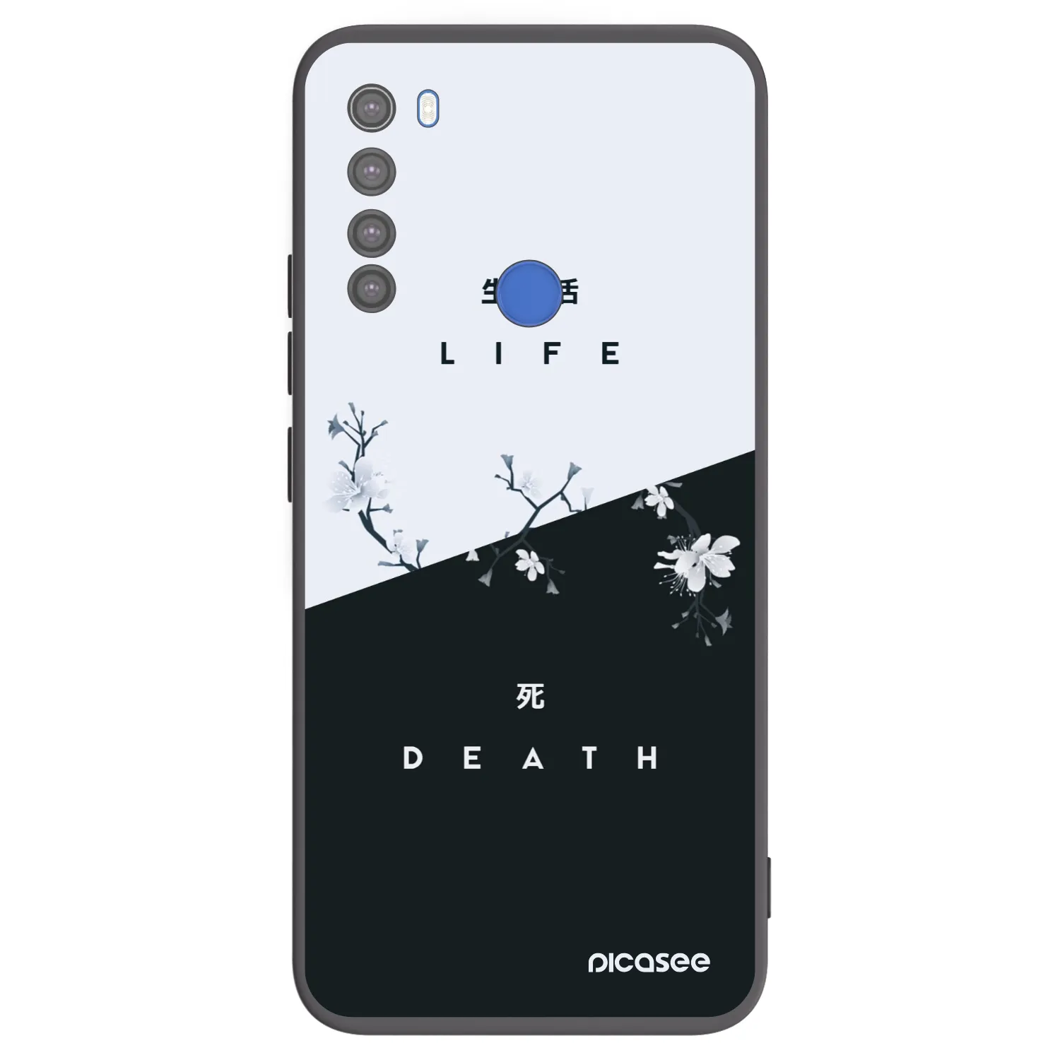 Picasee Μαύρη θήκη σιλικόνης για Xiaomi Redmi Note 8T - Life - Death