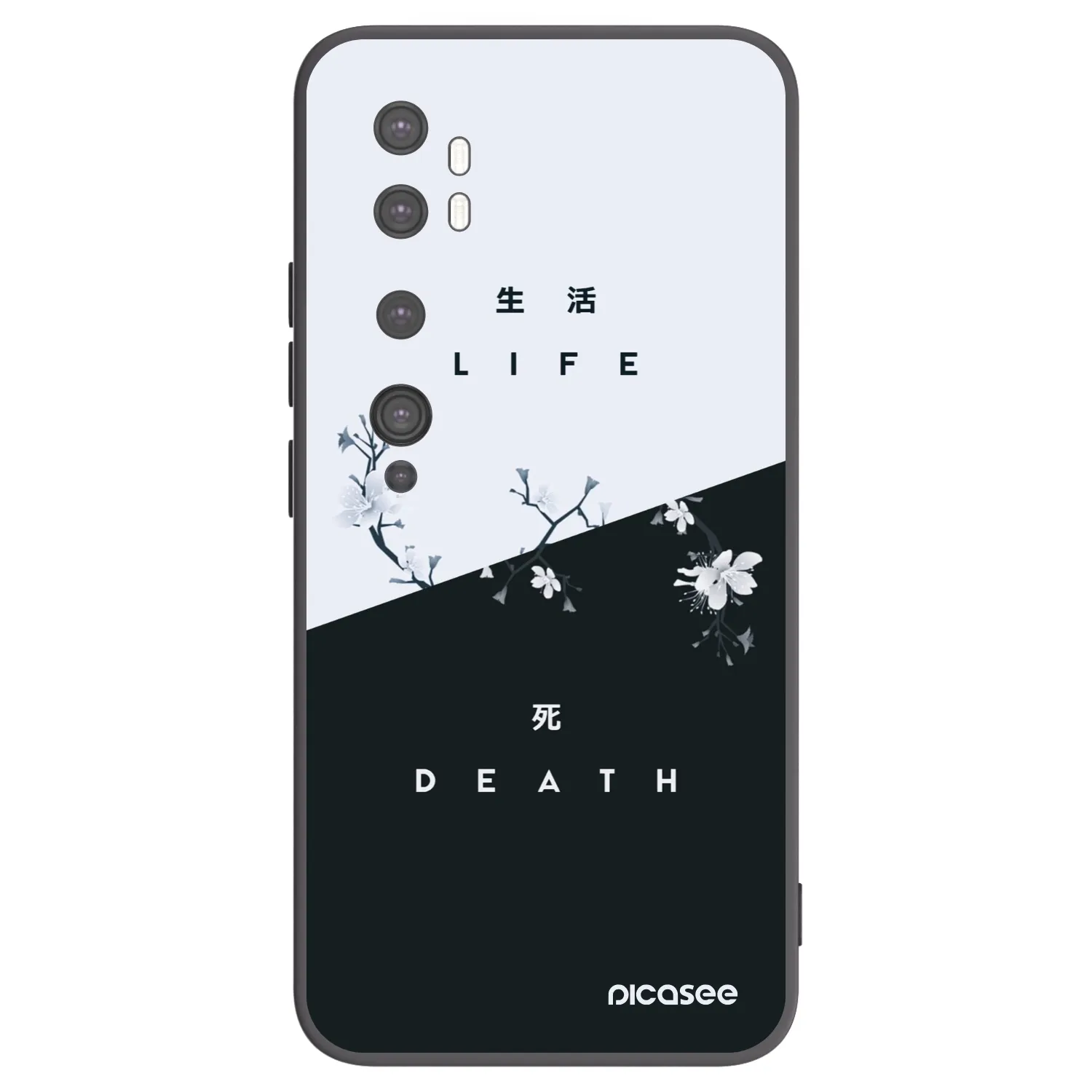 Picasee Μαύρη θήκη σιλικόνης για Xiaomi Mi Note 10 (Pro) - Life - Death