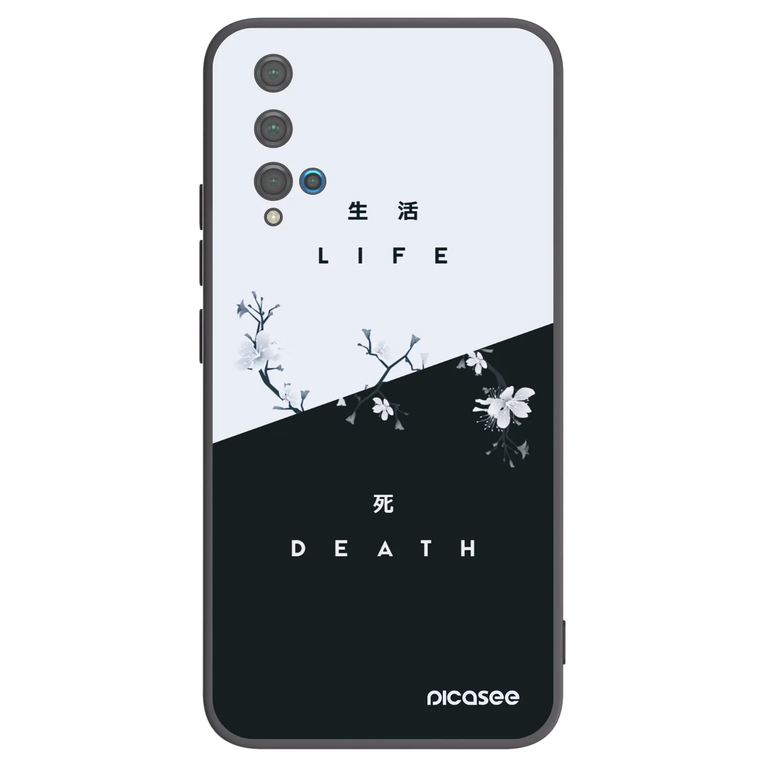 Picasee Μαύρη θήκη σιλικόνης για Huawei Nova 5T - Life - Death