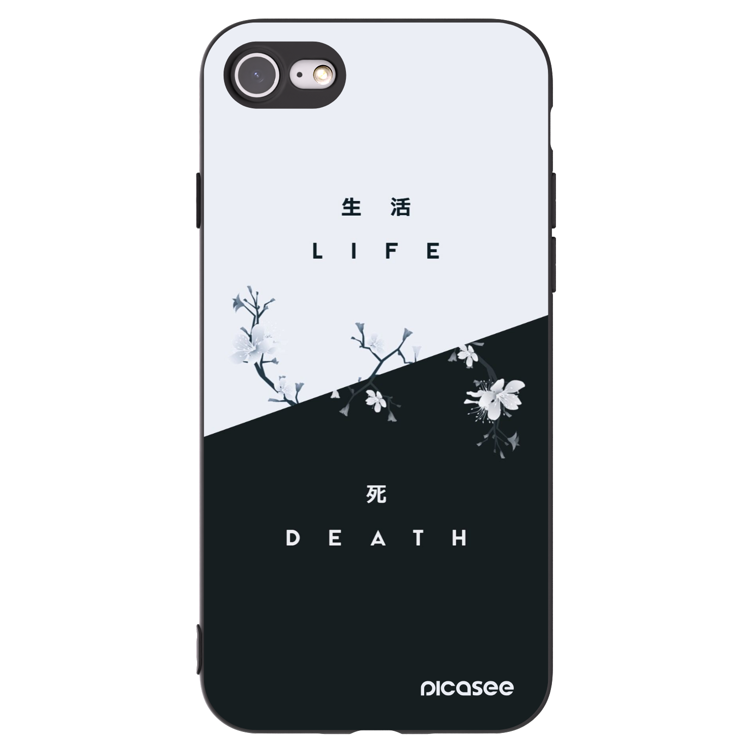 Picasee Μαύρη θήκη σιλικόνης για Apple iPhone SE 2020 - Life - Death