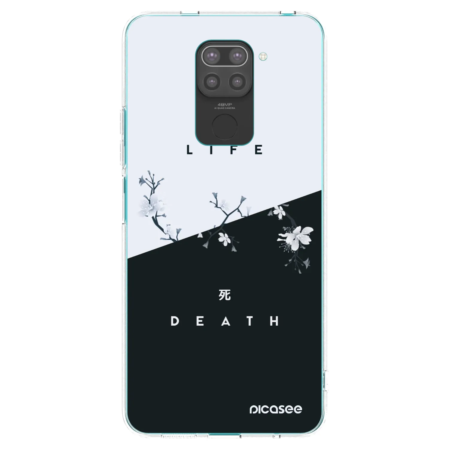 Picasee Μαύρη θήκη σιλικόνης για Xiaomi Redmi Note 9 - Life - Death