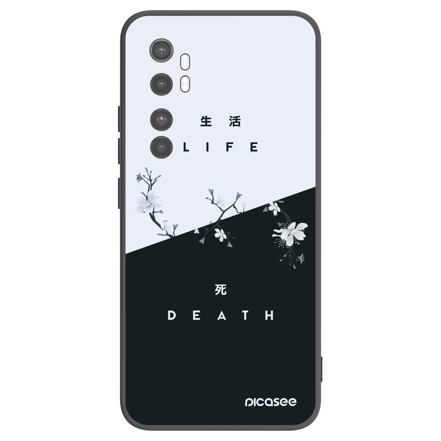 Picasee Μαύρη θήκη σιλικόνης για Xiaomi Mi Note 10 Lite - Life - Death