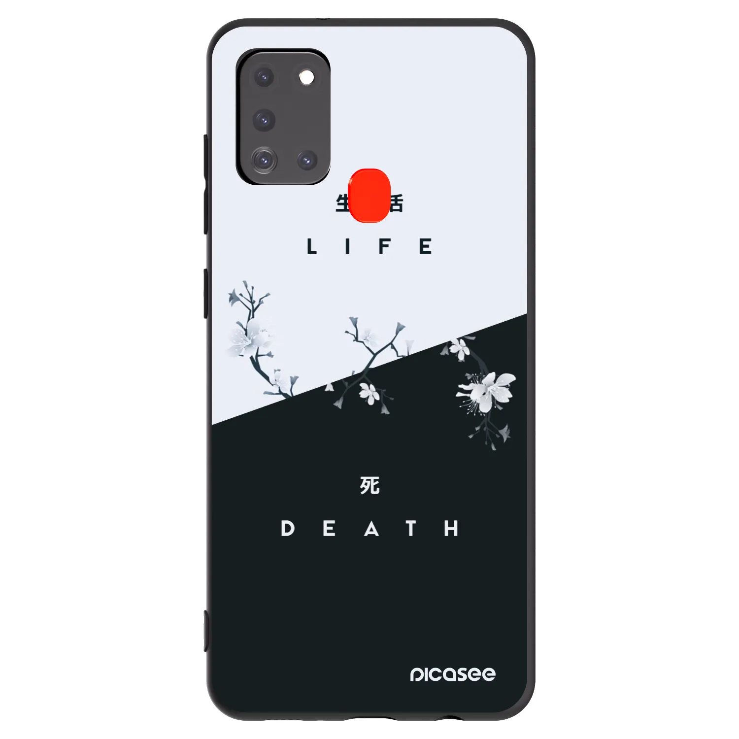 Picasee Μαύρη θήκη σιλικόνης για Samsung Galaxy A21s - Life - Death