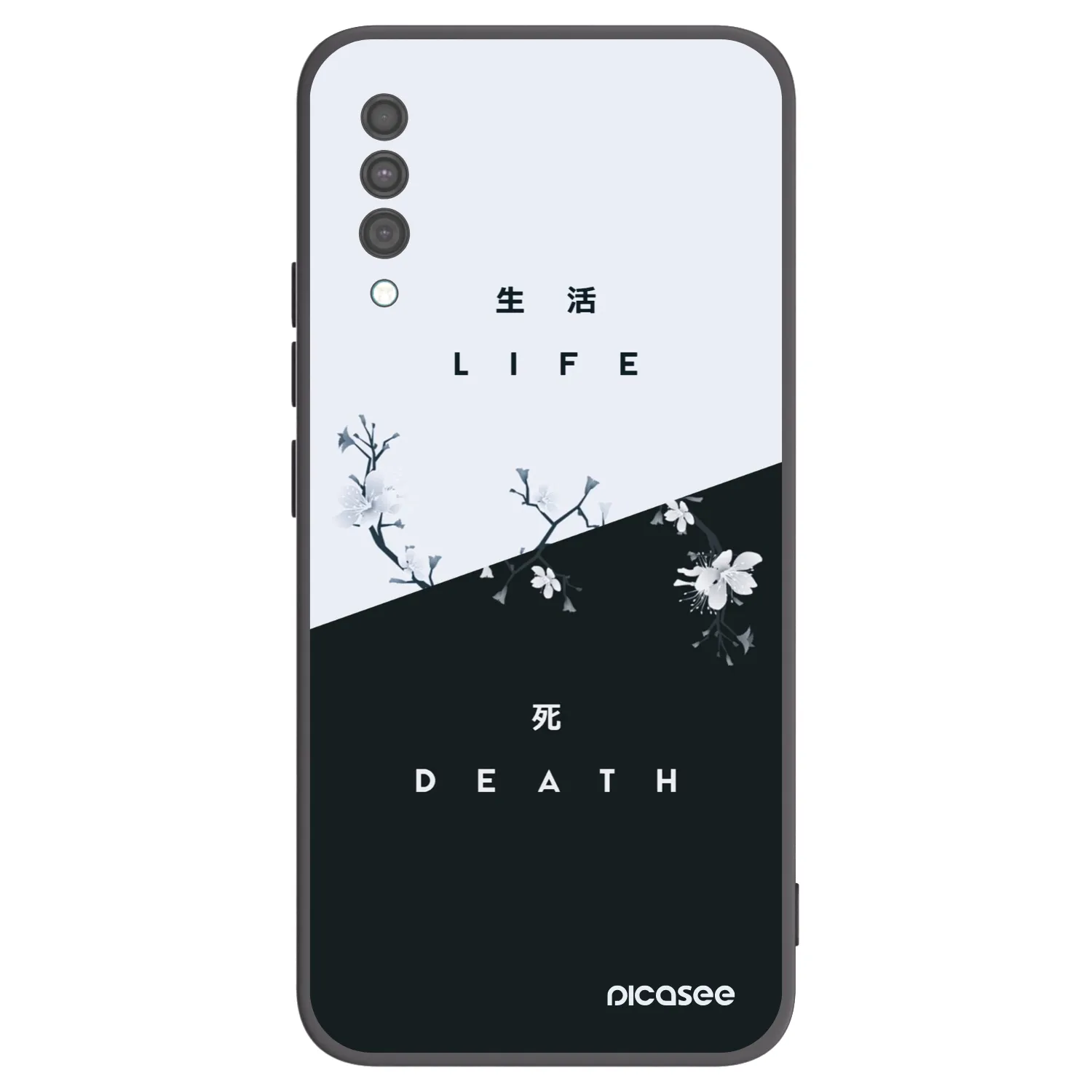 Picasee Μαύρη θήκη σιλικόνης για Samsung Galaxy A30s A307F - Life - Death