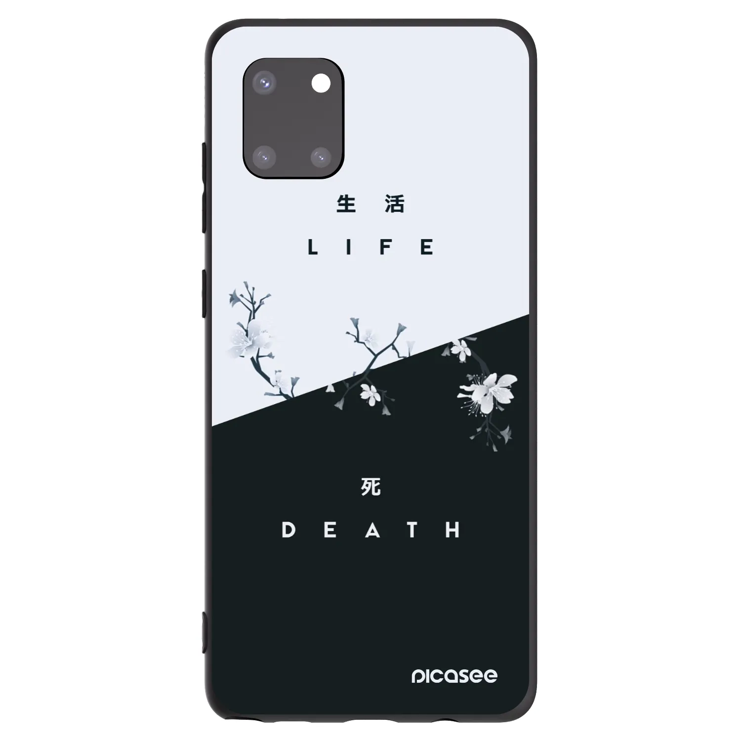 Picasee Μαύρη θήκη σιλικόνης για Samsung Galaxy Note 10 Lite N770F - Life - Death