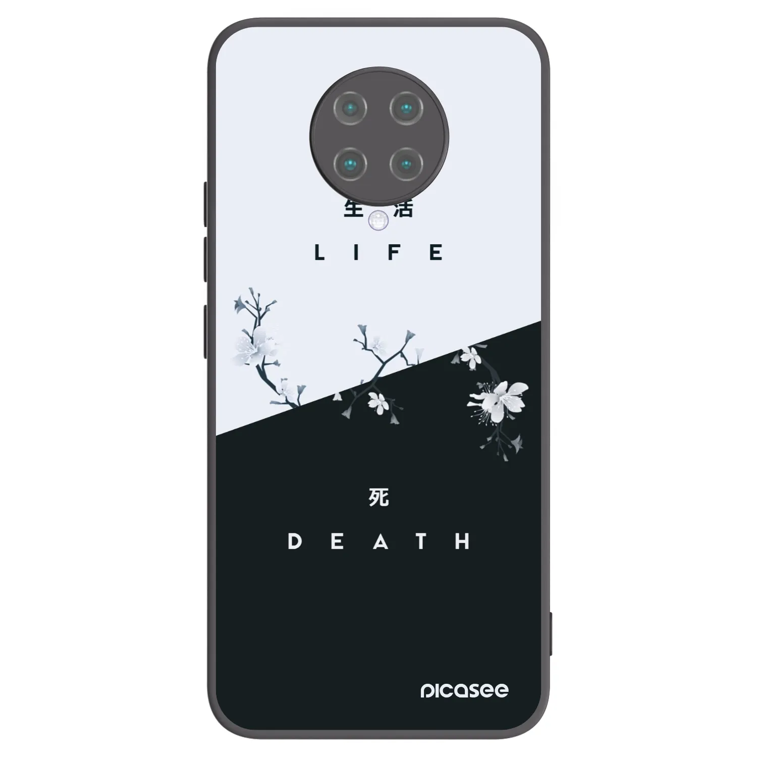 Picasee Μαύρη θήκη σιλικόνης για Xiaomi Poco F2 Pro - Life - Death