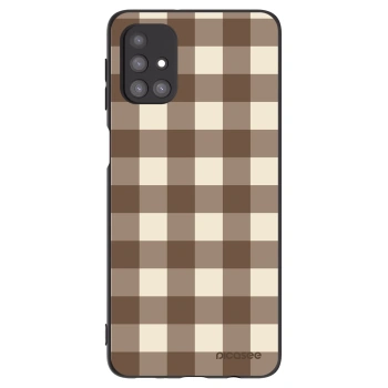 Θήκη για Samsung Galaxy M31s - Brown grid