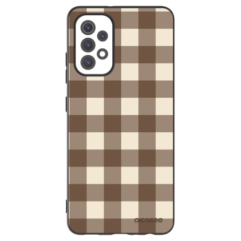 Picasee Μαύρη θήκη σιλικόνης για Samsung Galaxy A32 5G A326B - Brown grid