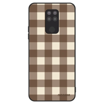 Θήκη για Xiaomi Redmi Note 9 - Brown grid