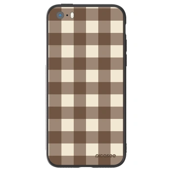 Θήκη για Apple iPhone 5/5S/SE - Brown grid