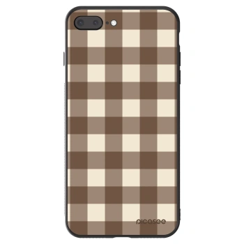 Θήκη για Apple iPhone 8 Plus - Brown grid