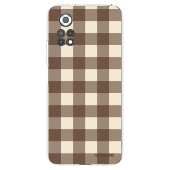 Picasee διαφανής θήκη σιλικόνης Xiaomi Poco X4 Pro 5G - Brown grid