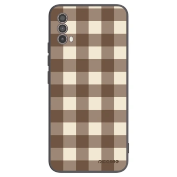 Θήκη για Motorola Moto E40 - Brown grid