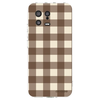 Picasee διαφανής θήκη σιλικόνης Xiaomi 13 - Brown grid
