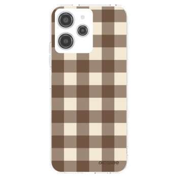 Picasee διαφανής θήκη σιλικόνης Xiaomi Redmi 12 4G - Brown grid