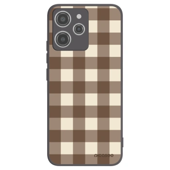 Picasee Μαύρη θήκη σιλικόνης για Xiaomi Redmi 12 4G - Brown grid