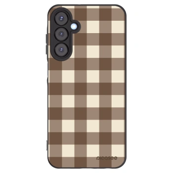 Picasee Μαύρη θήκη σιλικόνης για Samsung Galaxy A25 A256B 5G - Brown grid