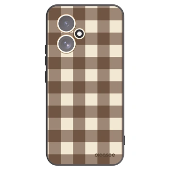 Picasee Μαύρη θήκη σιλικόνης για Honor 400 5G - Brown grid
