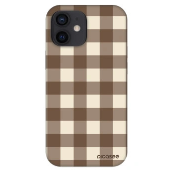 Θήκη για Apple iPhone 12 mini - Brown grid