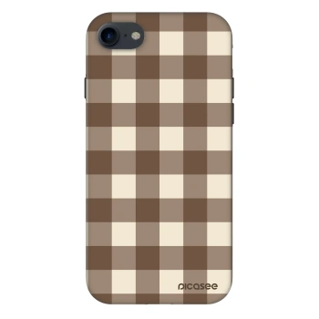 Θήκη για Apple iPhone SE 2022 - Brown grid