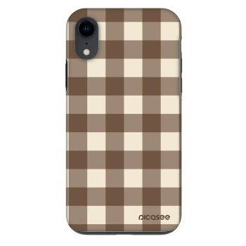 Θήκη για Apple iPhone XR - Brown grid