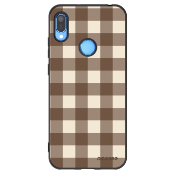 Θήκη για Huawei Y6 2019 - Brown grid