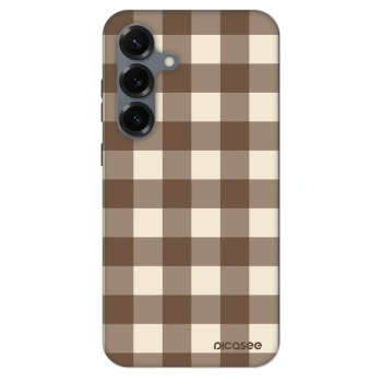 Θήκη για Samsung Galaxy S25 5G - Brown grid