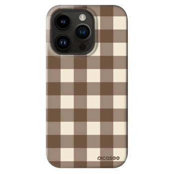 Θήκη για Apple iPhone 14 Pro - Brown grid