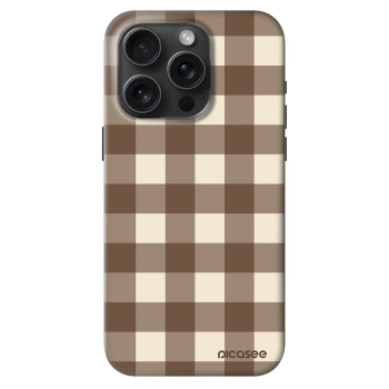 Θήκη για Apple iPhone 15 Pro - Brown grid