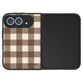 Θήκη για Apple iPhone Duo - Brown grid