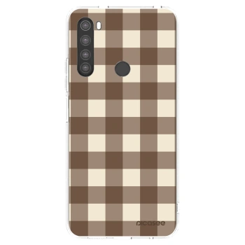 Picasee διαφανής θήκη σιλικόνης Xiaomi Redmi Note 8 - Brown grid