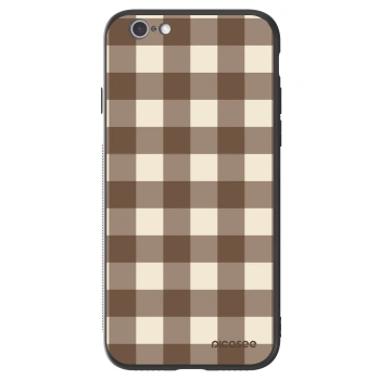 Θήκη για Apple iPhone 6/6S - Brown grid