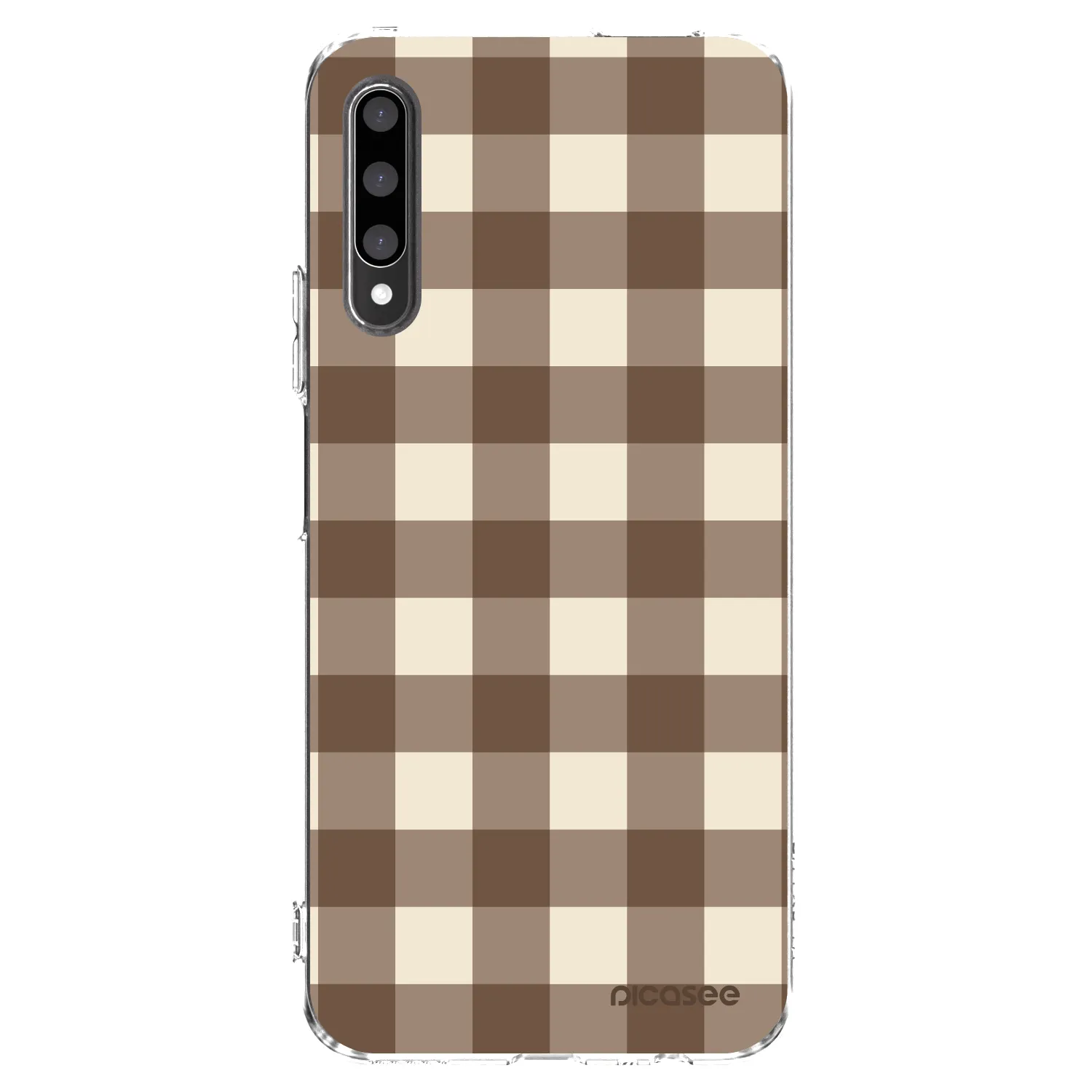 Picasee διαφανής θήκη σιλικόνης Honor 9X Pro - Brown grid