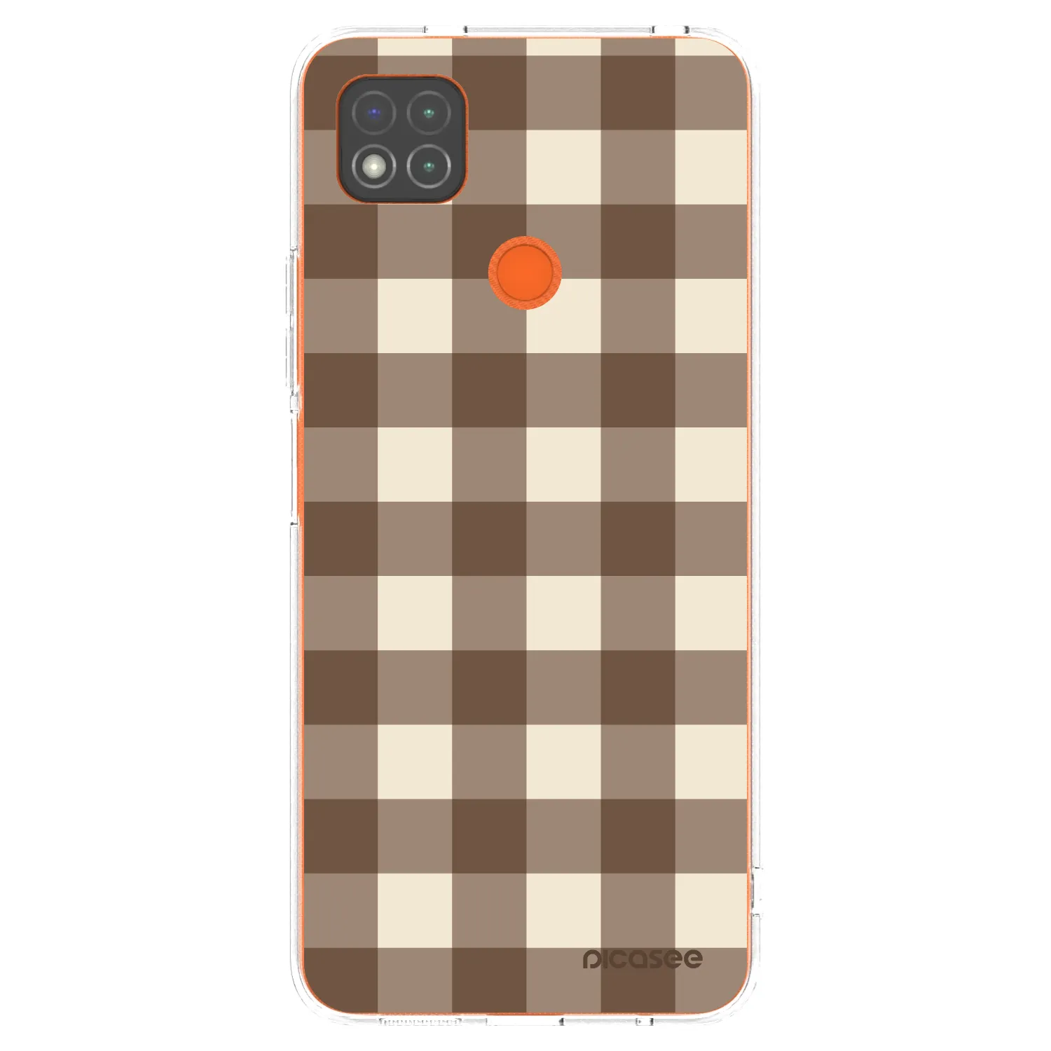 Picasee διαφανής θήκη σιλικόνης Xiaomi Redmi 9C - Brown grid